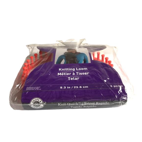 Loops & Threads Knit Quick 9.5" Round Knitting Loom Kit Hat Maker Set - Picture 9 of 16